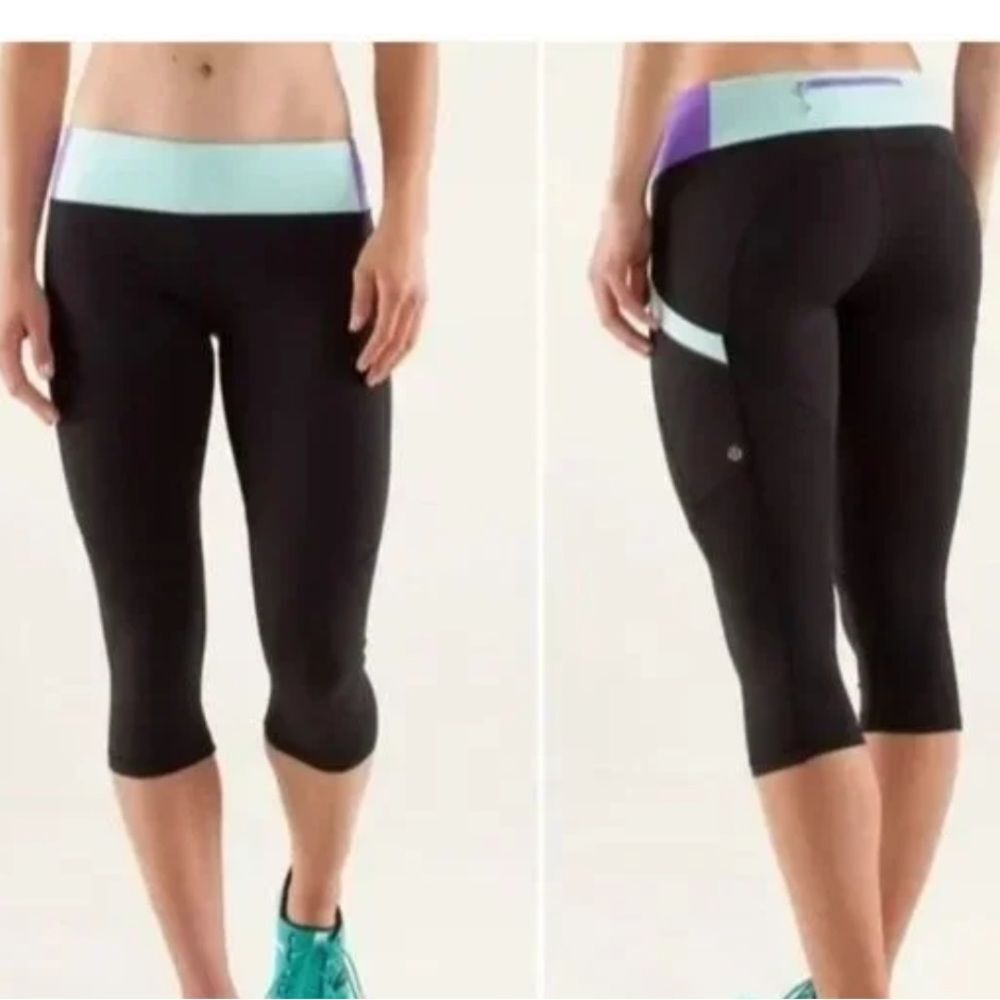Lululemon Run: Mod Moves Crop With Side Pockets -… - image 1